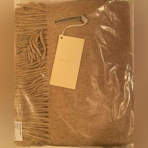 Alicia Adams Alpaca Beige Wool Blend Scarf